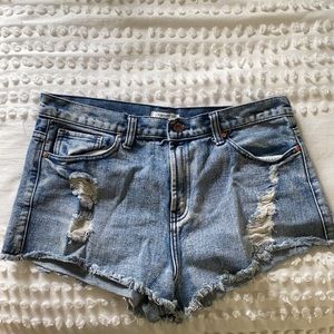 Forever 21 high-waisted, distressed denim shorts